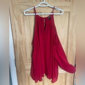 Torrid red cold shoulder blouse size 5
